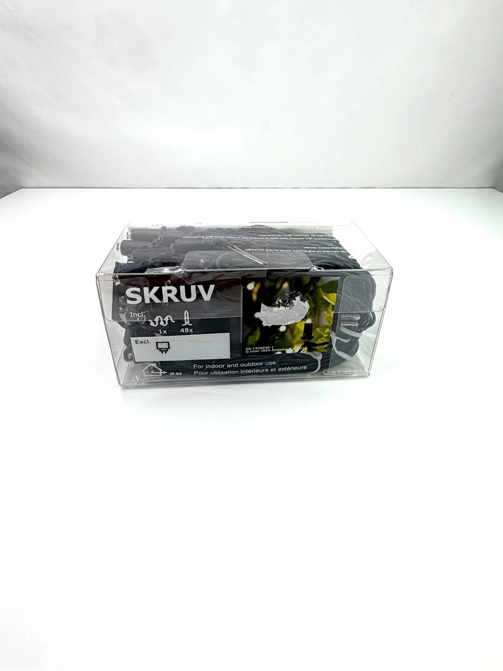 IKEA Black SKRUV LED 48 Bulb String Lights